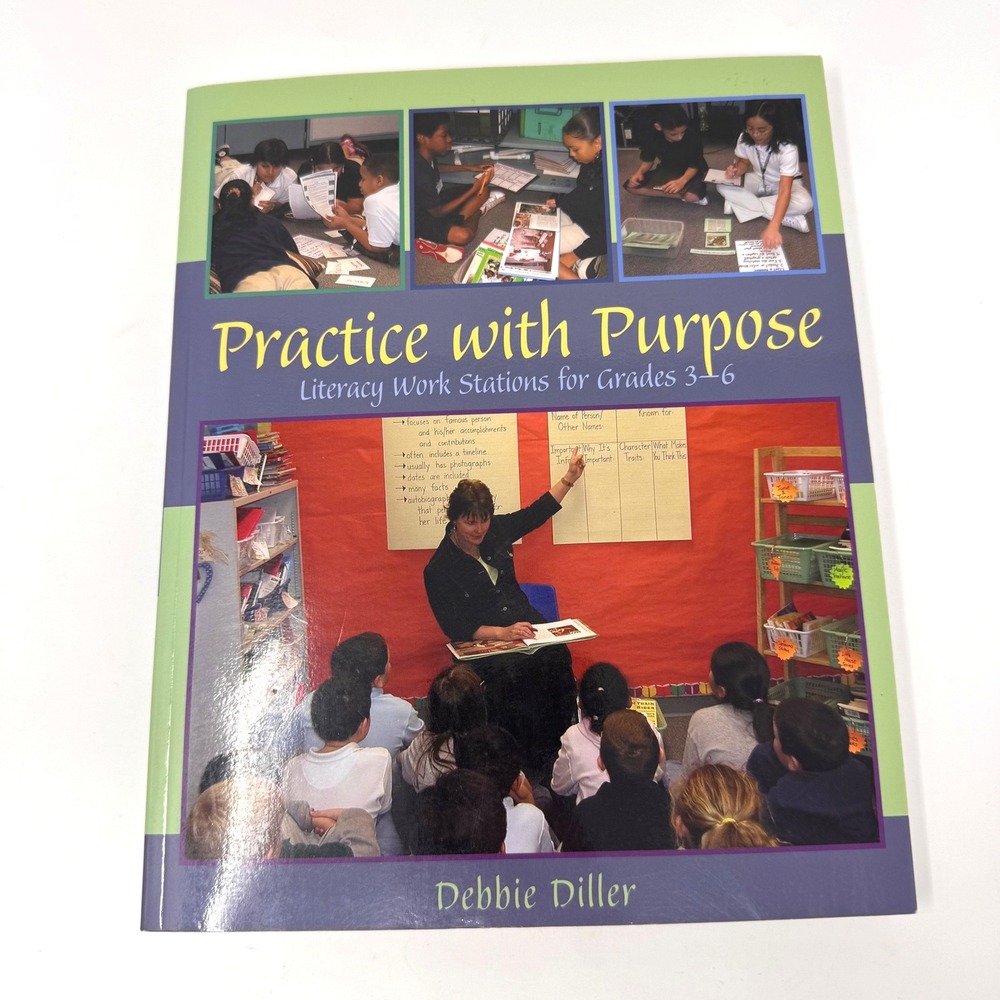Practice with Purpose Literacy Work Stations Grades 3-6 Debbie Diller Paperback‎